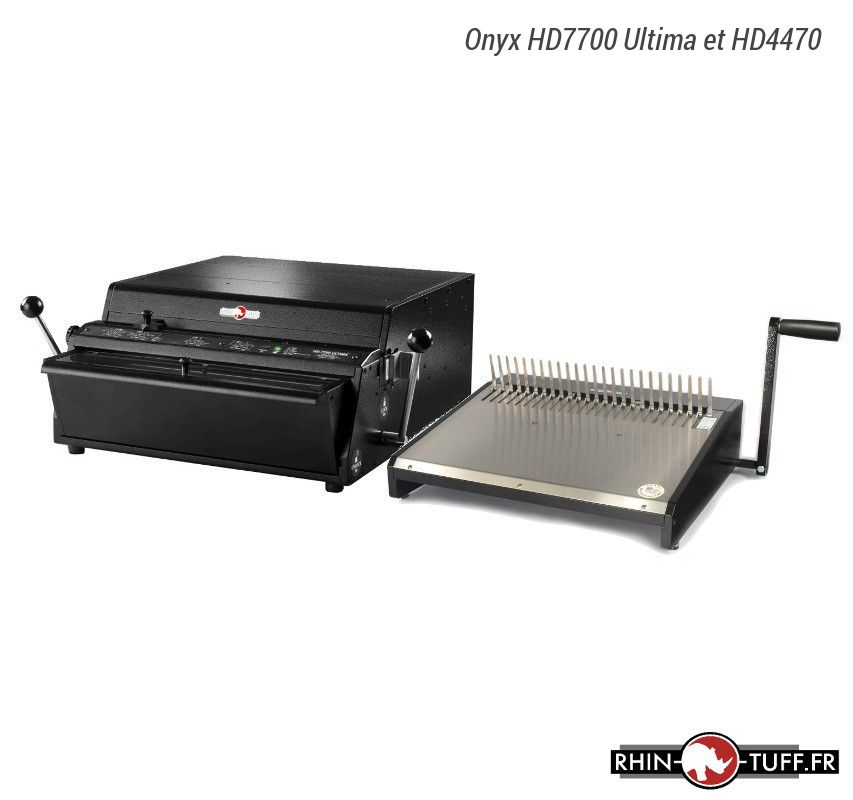 Relieuse manuelle Onyx HD4470 avec perforateur électrique Onyx HD7700 Ultima