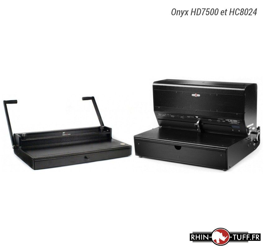 Perforateur électrique Onyx HD7500H avec relieuse manuelle HC8024 pour anneaux métalliques en A3